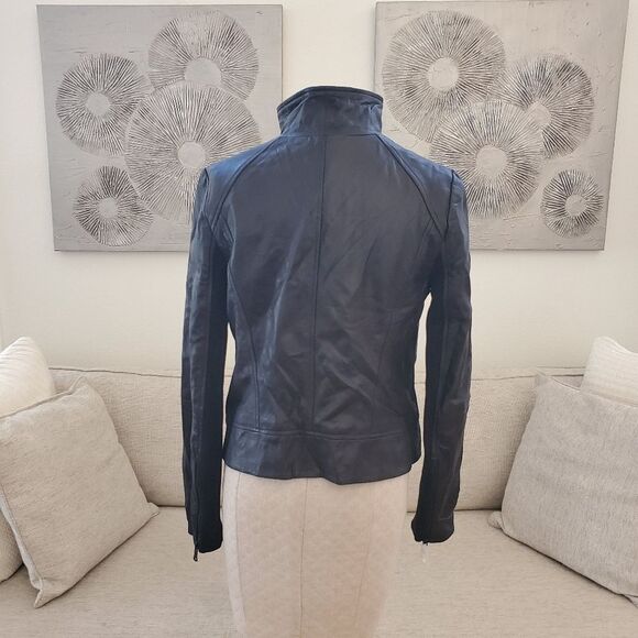 🌹 Trouvé 🌹 Drape Front Leather Jacket - [Small, Black] - Picture 9 of 14